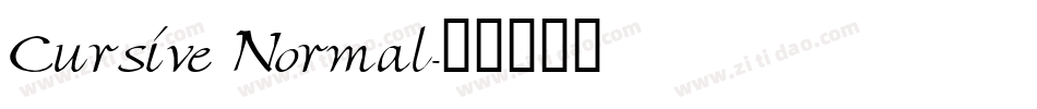 Cursive Normal字体转换